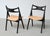 Carl Hansen & Søn Set of Fully Restored Sawbuck Chairs in Ebonized Oak by Hans J. Wegner for Carl Hansen & Søn, 1950s For Sale - Image 4 of 8