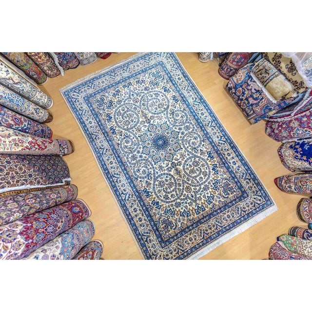 Vintage Nain Rug in Double Knot Wool For Sale - Image 4 of 18