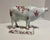 English Rare Vintage Pink Delft-Style Cow Figurine For Sale - Image 3 of 11