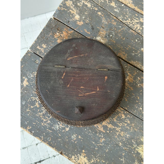 Antique Folk Art Ash + Crate Basket Mi'kmaq / Passamaquoddy Made Sewing Box, Circa Early 20th Century For Sale - Image 9 of 16