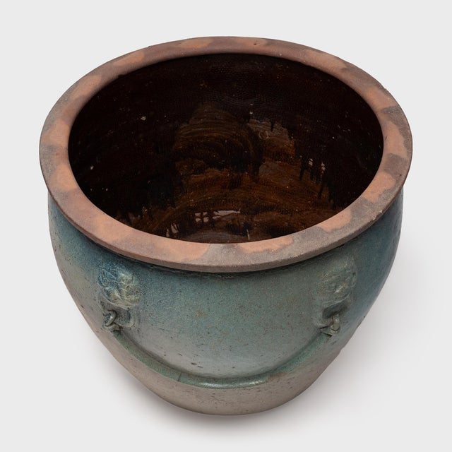 Rustic Chinese Monumental Glazed Protector Pot, C. 1900 For Sale - Image 3 of 7