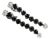 Late 20th Century 18K White Gold Black Diamond Floral Chandelier Earrings, Pair For Sale