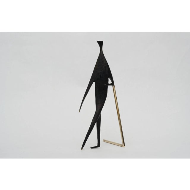 Not Yet Made - Made To Order Carl Auböck Model #4060 'Man With Stick' Brass Sculpture For Sale - Image 5 of 12
