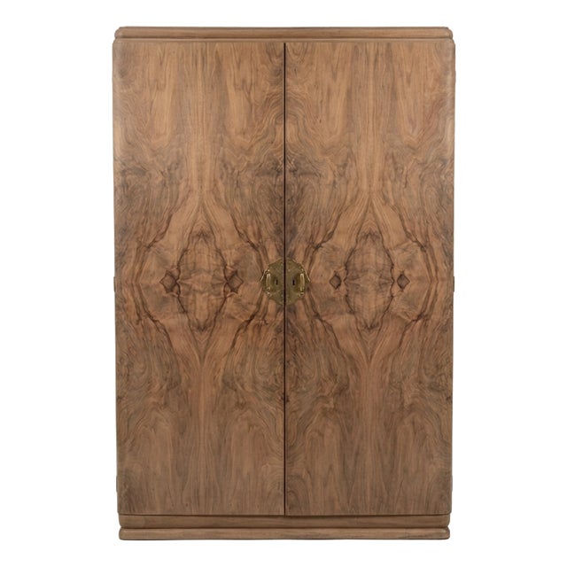 Art Deco Style Wardrobe in Walnut, France, 1940 For Sale