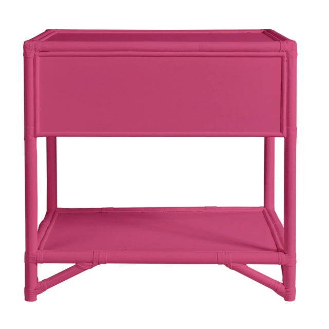 Olympia One-Drawer Nightstand in Hot Pink For Sale - Image 4 of 6