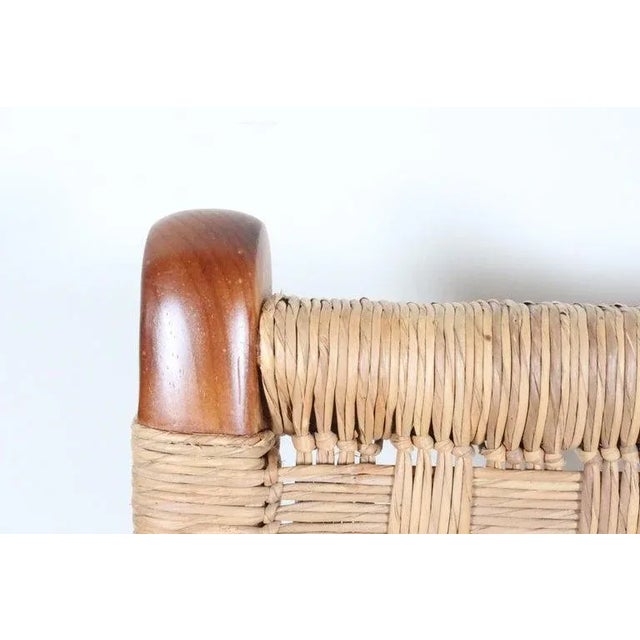Michael van Beuren Bauhaus Teak and Raffia Lounge Chair, circa 1940 For Sale - Image 9 of 13