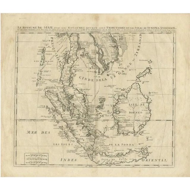Antique Map of Southeast Asia by Chatelain, 1732 For Sale