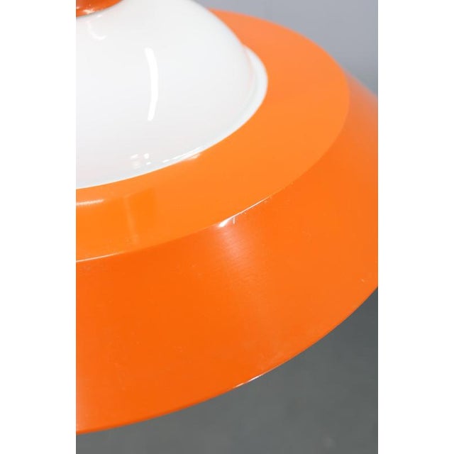 Mid-Century Czechoslovak Orange Opaline Glass Pendant Lamp, 1970s For Sale - Image 6 of 17