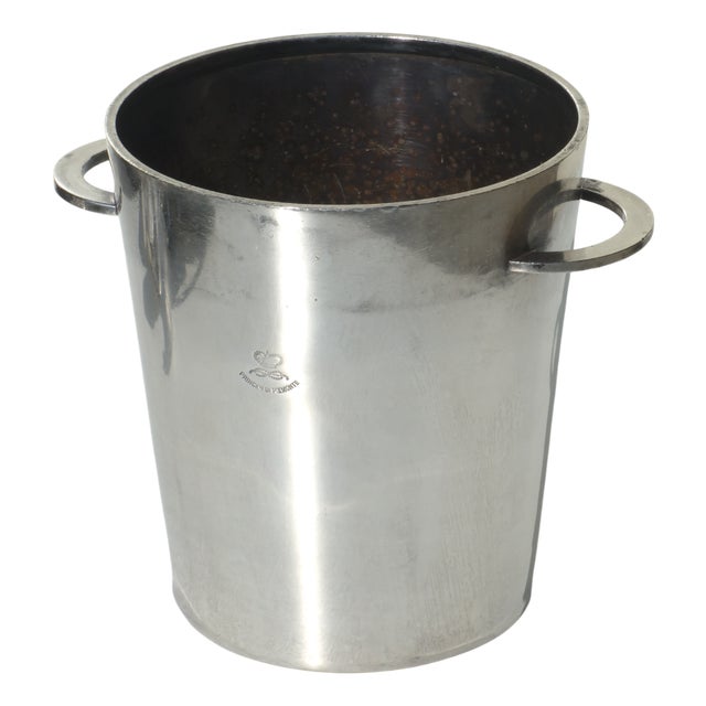 Italian Art Deco Silver Alpacca Metal Ice Bucket, 1930 For Sale