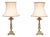 Vintage Gothic Revival Table Lamps in Brass, 1950s, Set of 2 For Sale