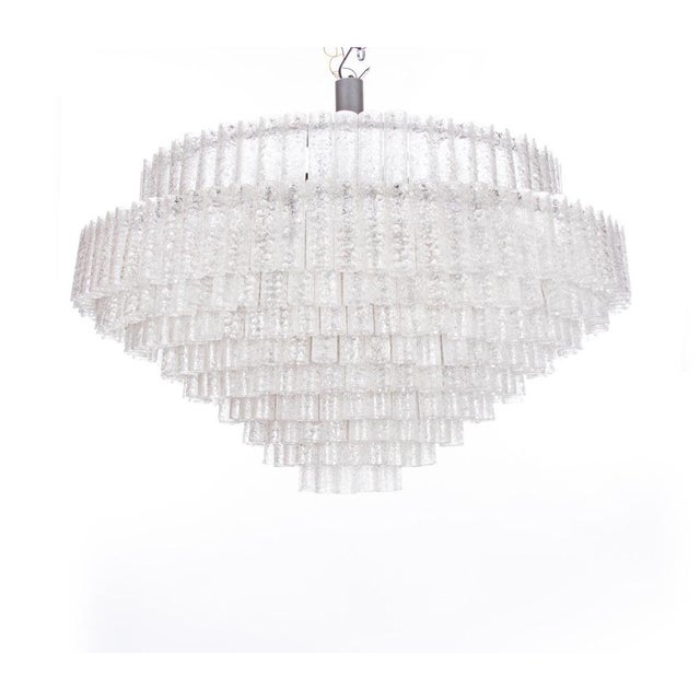 Large Murano Glass Tubes Ballroom Chandelier from Doria, 1960s For Sale - Image 15 of 16