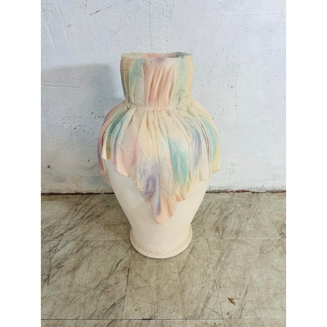 Mid-Century Modern Large Vintage Midcentury Modern Draped Vase For Sale - Image 3 of 8