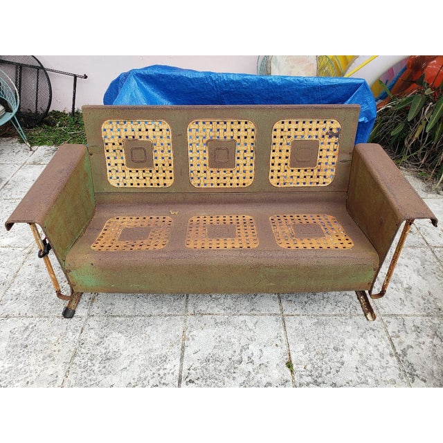 1950s Vintage Metal Porch Glider Chairish