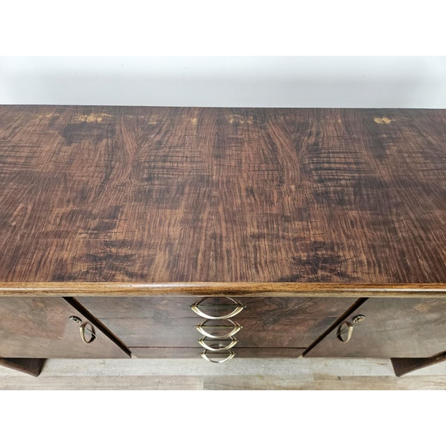 Art Deco Sideboard in Walnut and Blond Walnut, 1950 For Sale - Image 6 of 18
