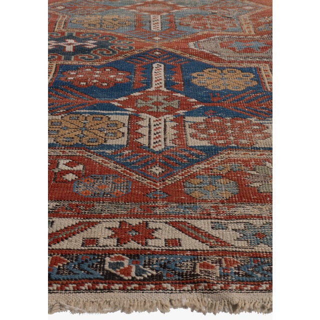 19th Century Antique Circa 1890 Red Lightly Distressed Caucasian Shirvan Hand Woven Rug 5ft 3in X 10ft For Sale - Image 5 of 16