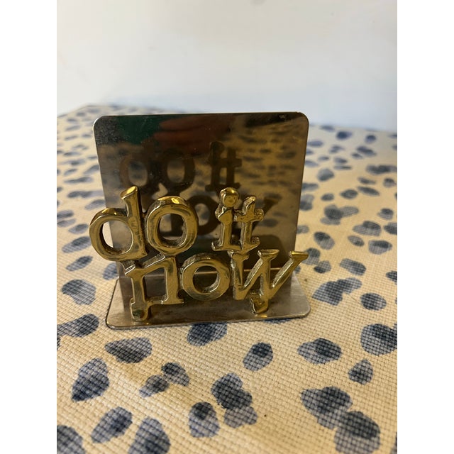 Metal Do It Now Vintage Brass Paper Organizer For Sale - Image 7 of 8