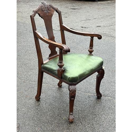 English Country Mahogany Library Armchair For Sale - Image 6 of 16