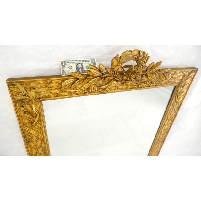Fine Gold Gilt Gesso Italian 53x38 Rectangle Wall Mirror For Sale - Image 11 of 11