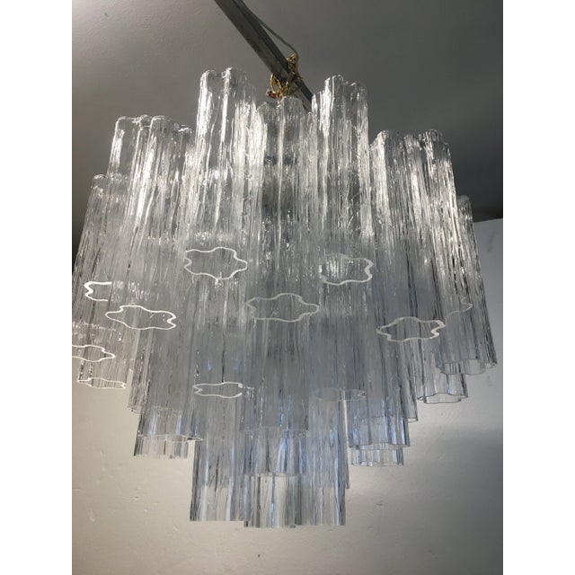 Italian Sputnik Murano Glass "Listelli" Chandelier diameter 60 cm = 23.6" Spare parts glass included. ship from Italy and...