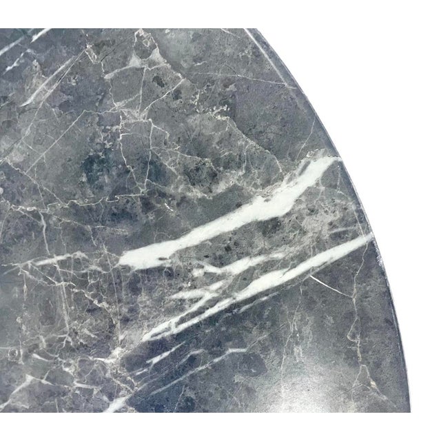 Round Faux Marble & Steel Coffee Table For Sale In Atlanta - Image 6 of 6