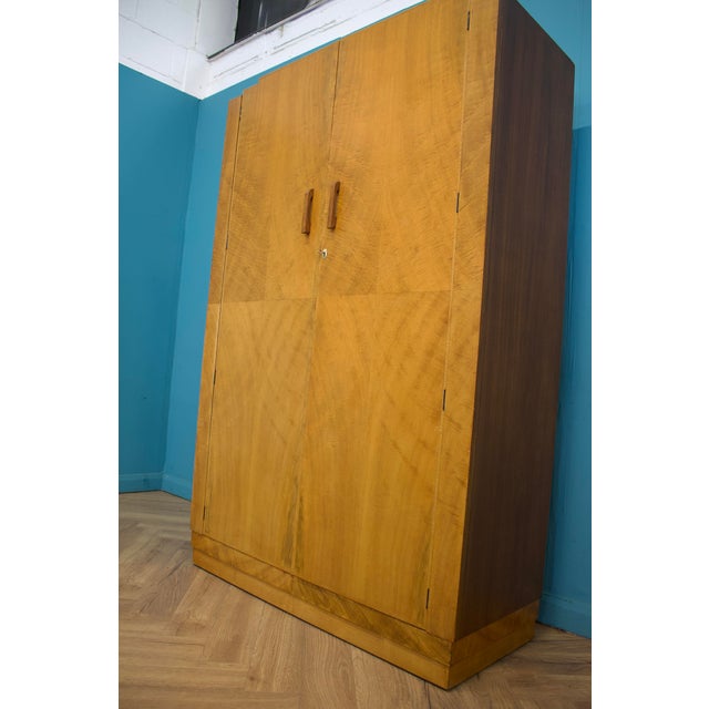 Vintage Art Deco Burr Walnut Wardrobe, 1930s For Sale - Image 6 of 10