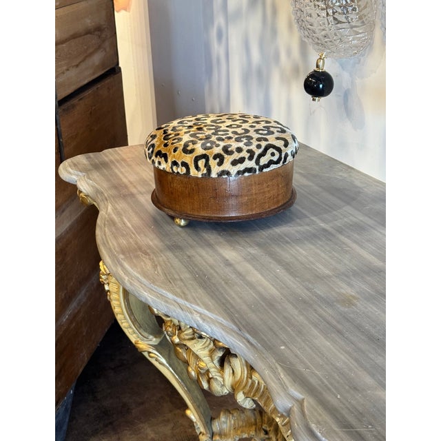 19th. English Stool With Scalamandre Fabric For Sale - Image 4 of 5