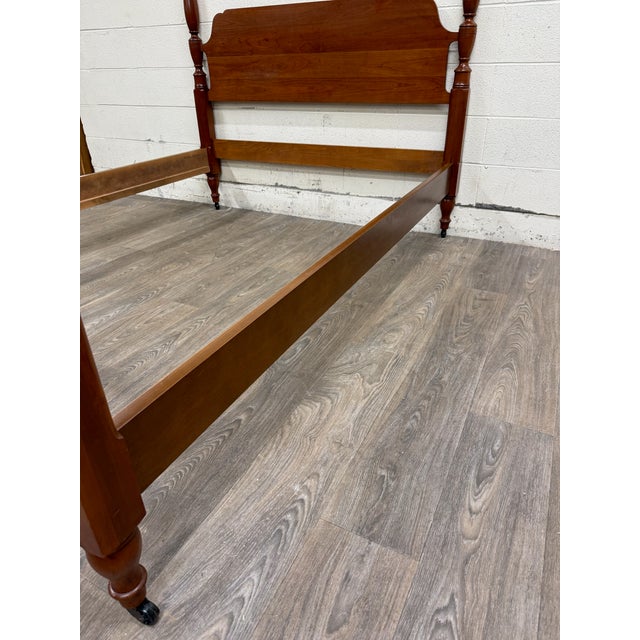 Brown Vintage Full Size Pennsylvania House Chippendale Style Four Poster Bed For Sale - Image 8 of 16