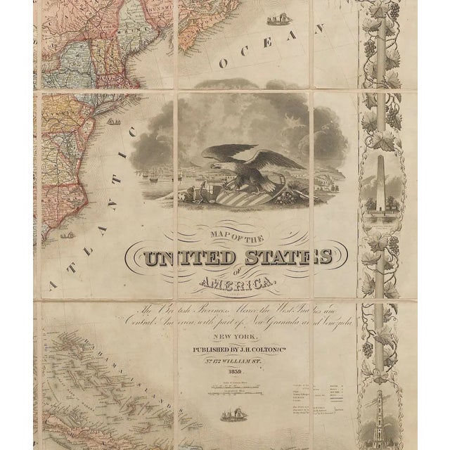 1859 "Map of the United States of America, the British Provinces, Mexico" by J. H. Colton For Sale - Image 4 of 4