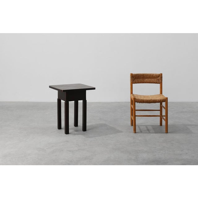 Art Deco Square Oak Side Table, France, 1920s For Sale - Image 3 of 11