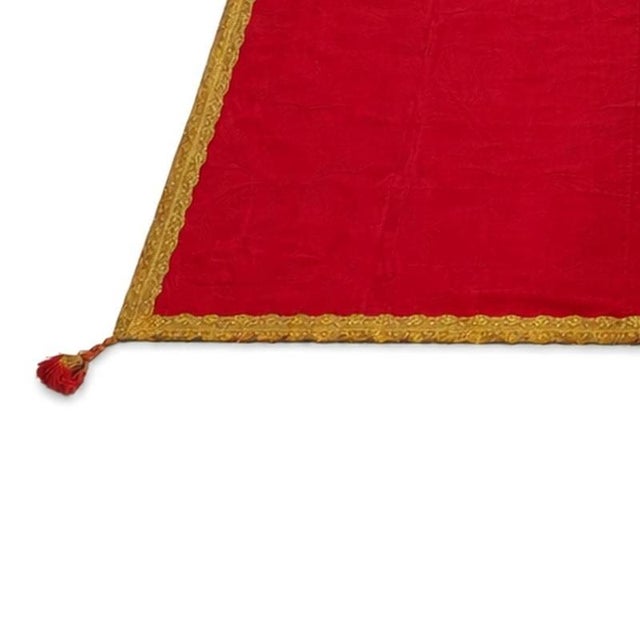 Antique Silk Bedspread with Gold Thread, 1800s For Sale - Image 3 of 6