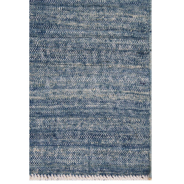 2020s 8x10 Ariana Modern Kilim | Blue and White Geometric Handmade Rug For Sale - Image 5 of 6