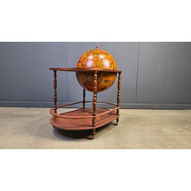 1970s Vintage Globe Bar on Wheels, 1970s For Sale - Image 5 of 16