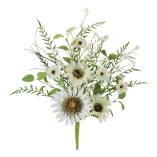 MixedWhite Sunflower Bush (Set of 2) For Sale