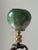 This vintage miniature Mexican green and white pottery vase has found a new life as a lamp finial. We love how organic...