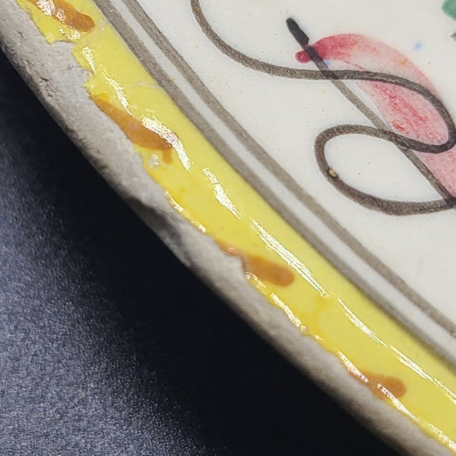 Vintage Italian Majolica Handmade Fratelli Fanciullacci Dragons Plates- Set of 2 For Sale - Image 9 of 12