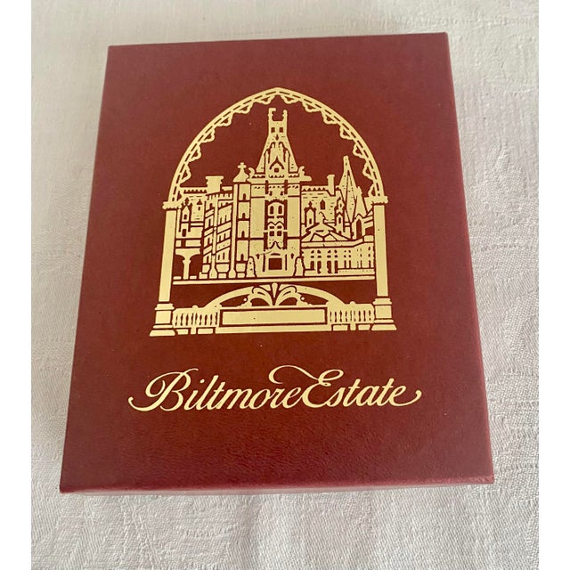 Vintage Biltmore Estate 24k Gold Finish Brass Filigree Christmas Ornament With Original Box For Sale - Image 9 of 11
