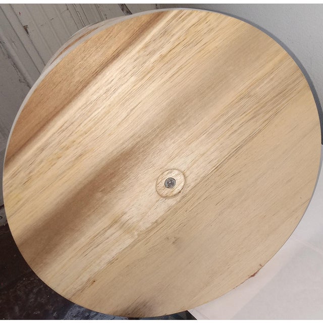 Contemporary Oungy 3-Tier Acacia Wood Charcuterie Board: Rotating Tiered Pedestal & Wedding Dessert Tower For Sale - Image 3 of 4