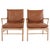 Colonial Armchair Model PJ149 in Oak with Cognac Leather by Ole Wanscher, 1949, Set of 2 For Sale - Image 13 of 13