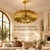 Ornamental & Decorative Materials Handmade Brass Floral Ceiling Light, Vintage Lotus Flower Chandelier, Hammered Brass Pendant Light, Scalloped Ceiling Fixture For Sale - Image 7 of 13