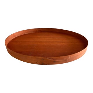 Vintage Shaker Workshops Oval Wood Tray For Sale