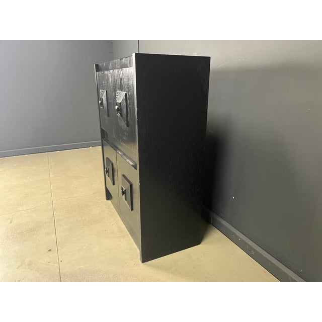 Black Brutalist Bar Cabinet, 1970s For Sale - Image 6 of 12