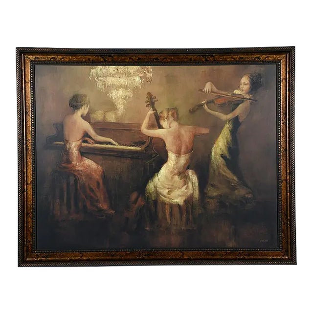 Claudette "Rhapsody in Twilight" Hand-Embellished Framed Artwork For Sale
