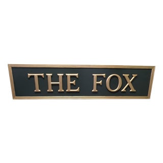 Large The Fox Pub Sign, 1960 For Sale