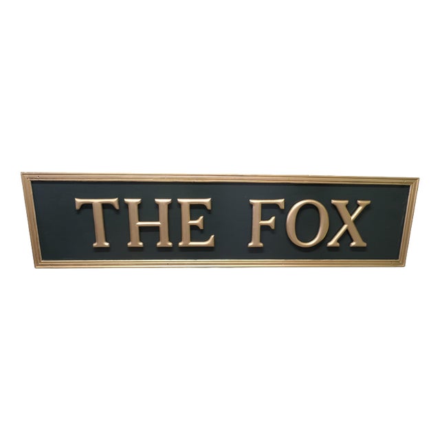 Large The Fox Pub Sign, 1960 For Sale