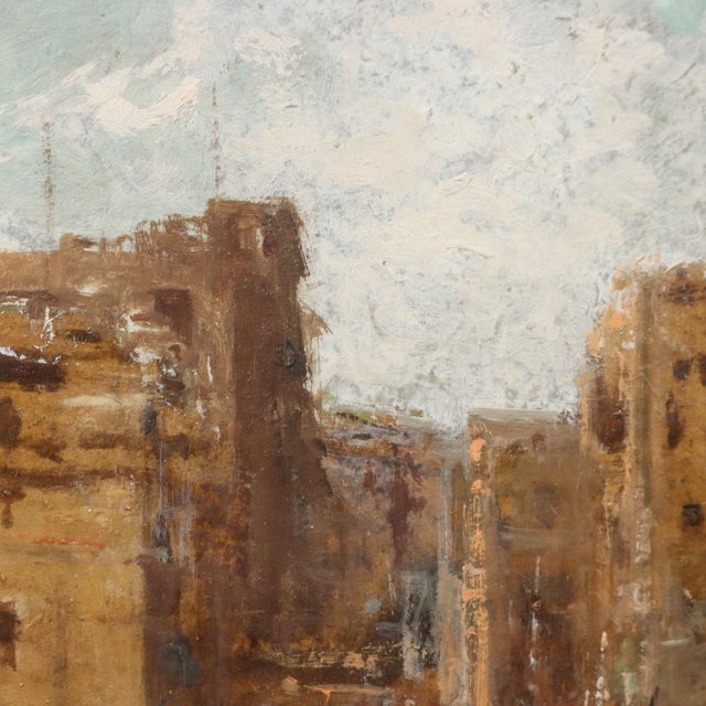 Ezelino Briante, Landscape Composition, Oil Painting on Cardboard, Framed For Sale - Image 7 of 12