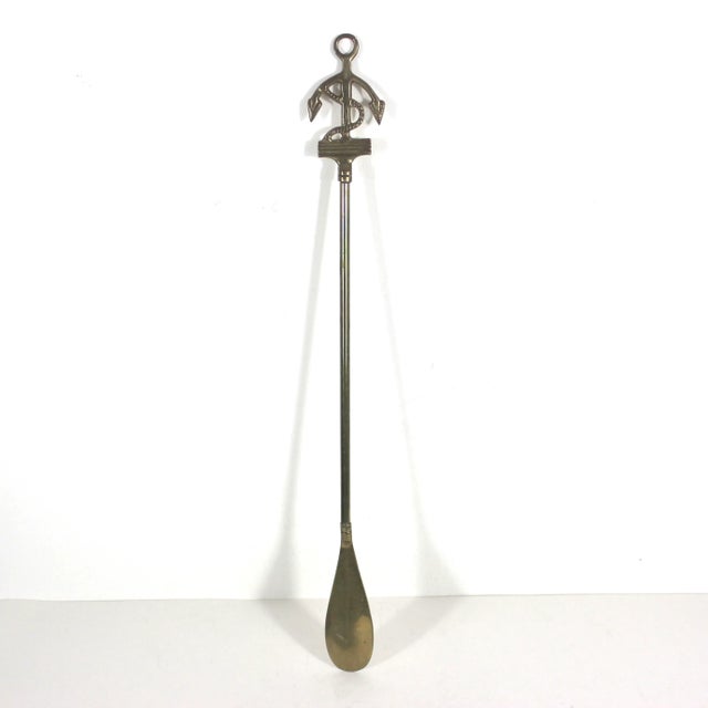 Vintage Long Brass Anchor Rope Shoe Horn | Chairish