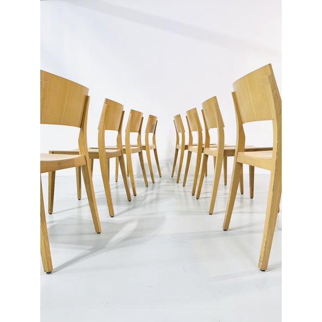 Vintage Beech Dining Chairs, 1980s, Set of 8 For Sale - Image 4 of 18