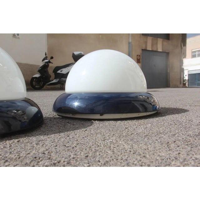 Large Lacquered Metal Sconces, 1960s, Set of 2 For Sale - Image 4 of 15