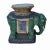 Chinese Ceramic Handmade Chinese Green Blue Oriental Elephant Pedestal Figure For Sale - Image 3 of 8
