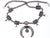 40's-50's Navajo silver squash blossom necklace. 21" long with 2.5" tall x 2<br>1/8" wide naja. No issues. 61.4...